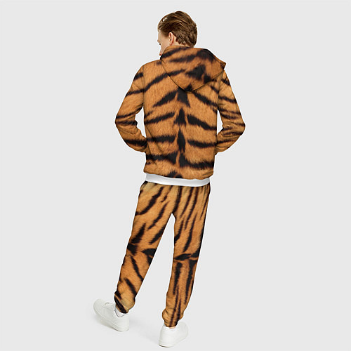 Мужской костюм Взгляд тигра / 3D-Белый – фото 4