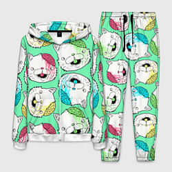 Костюм мужской Drop Dead: Kitty Heads, цвет: 3D-белый