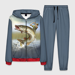 Костюм мужской Дерзская щука, цвет: 3D-красный