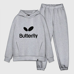 Мужской костюм оверсайз Butterfly Logo, цвет: меланж