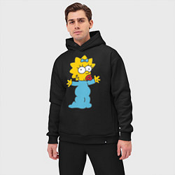 Мужской костюм оверсайз Maggie Simpson, цвет: черный — фото 2