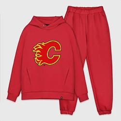 Мужской костюм оверсайз Calgary Flames, цвет: красный