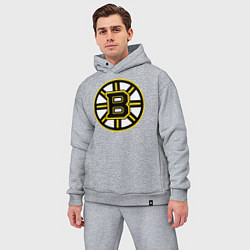 Мужской костюм оверсайз Boston Bruins, цвет: меланж — фото 2