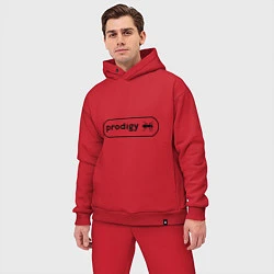 Мужской костюм оверсайз Prodigy лого с муравьем, цвет: красный — фото 2