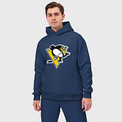 Мужской костюм оверсайз Pittsburgh Penguins: Malkin 71, цвет: тёмно-синий — фото 2