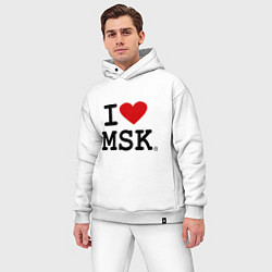Мужской костюм оверсайз I love MSK, цвет: белый — фото 2