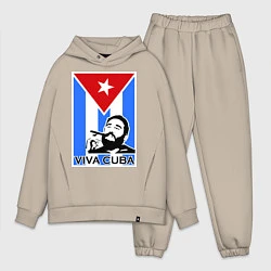 Мужской костюм оверсайз Fidel: Viva, Cuba!, цвет: миндальный