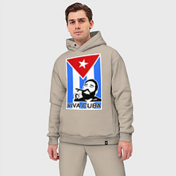 Мужской костюм оверсайз Fidel: Viva, Cuba!, цвет: миндальный — фото 2