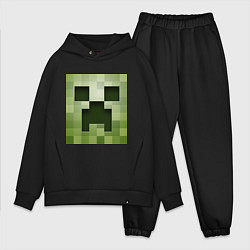 Мужской костюм оверсайз Мinecraft creeper, цвет: черный