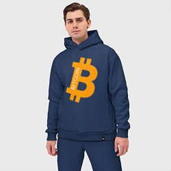 Мужской костюм оверсайз Bitcoin Boss, цвет: тёмно-синий — фото 2