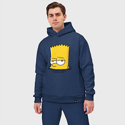 Мужской костюм оверсайз Bart drowns, цвет: тёмно-синий — фото 2