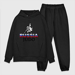 Мужской костюм оверсайз Russia judo, цвет: черный