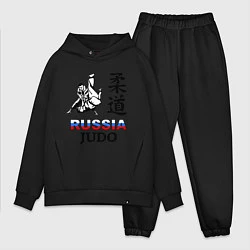 Мужской костюм оверсайз Russia Judo, цвет: черный