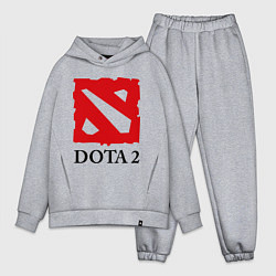 Мужской костюм оверсайз Dota 2: Logo, цвет: меланж