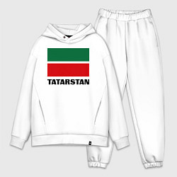 Мужской костюм оверсайз Флаг Татарстана, цвет: белый
