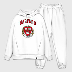 Мужской костюм оверсайз Harvard university цвета белый — фото 1