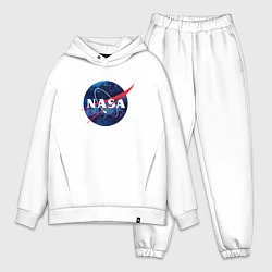 Мужской костюм оверсайз NASA: Cosmic Logo, цвет: белый