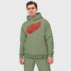 Мужской костюм оверсайз Detroit Red Wings: Pavel Datsyuk, цвет: авокадо — фото 2