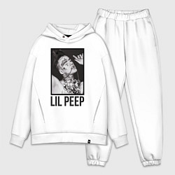 Мужской костюм оверсайз Lil Peep: Black Style, цвет: белый