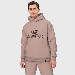 Мужской костюм оверсайз Get sherlock, цвет: пыльно-розовый — фото 2