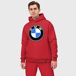 Мужской костюм оверсайз Logo BMW, цвет: красный — фото 2