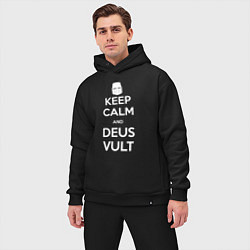 Мужской костюм оверсайз Keep Calm & Deus Vult, цвет: черный — фото 2