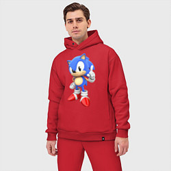 Мужской костюм оверсайз Classic Sonic, цвет: красный — фото 2