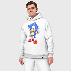 Мужской костюм оверсайз Classic Sonic, цвет: белый — фото 2