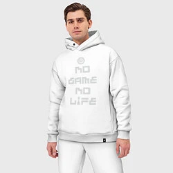 Мужской костюм оверсайз No game No life, цвет: белый — фото 2