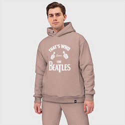 Мужской костюм оверсайз That's Who Loves The Beatles, цвет: пыльно-розовый — фото 2