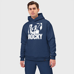 Мужской костюм оверсайз Rocky Balboa, цвет: тёмно-синий — фото 2