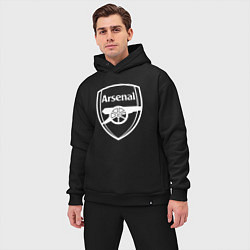 Мужской костюм оверсайз FC Arsenal, цвет: черный — фото 2
