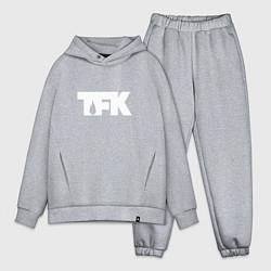 Мужской костюм оверсайз TFK: White Logo, цвет: меланж