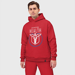 Мужской костюм оверсайз Operation Health, цвет: красный — фото 2