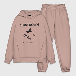 Мужской костюм оверсайз Shinedown: Sound of Madness, цвет: пыльно-розовый