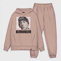 Мужской костюм оверсайз Eminem labyrinth, цвет: пыльно-розовый