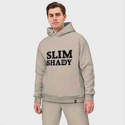 Мужской костюм оверсайз Slim Shady: Big E, цвет: миндальный — фото 2