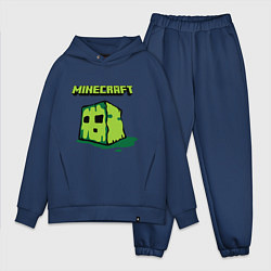 Мужской костюм оверсайз Minecraft Creeper, цвет: тёмно-синий