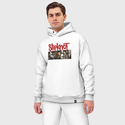 Мужской костюм оверсайз Slipknot Faces, цвет: белый — фото 2