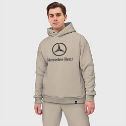 Мужской костюм оверсайз Logo Mercedes-Benz, цвет: миндальный — фото 2