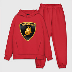 Мужской костюм оверсайз Lamborghini logo, цвет: красный