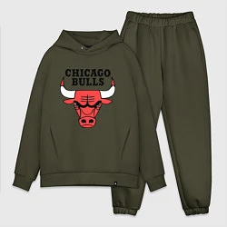 Мужской костюм оверсайз Chicago Bulls, цвет: хаки