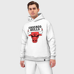 Мужской костюм оверсайз Chicago Bulls, цвет: белый — фото 2