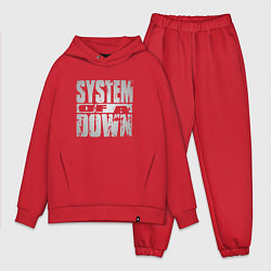 Мужской костюм оверсайз System of a Down, цвет: красный