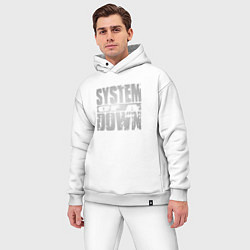Мужской костюм оверсайз System of a Down, цвет: белый — фото 2