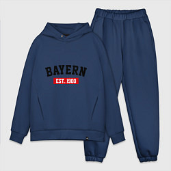 Мужской костюм оверсайз FC Bayern Est. 1900, цвет: тёмно-синий