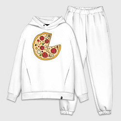 Мужской костюм оверсайз Пицца парная, цвет: белый