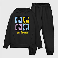 Мужской костюм оверсайз The Beatles: pop-art, цвет: черный