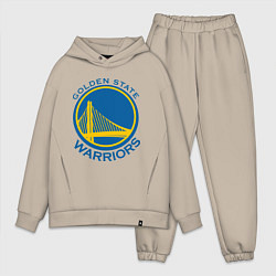 Мужской костюм оверсайз Golden state Warriors, цвет: миндальный