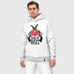 Мужской костюм оверсайз Guns n Roses: guns, цвет: белый — фото 2